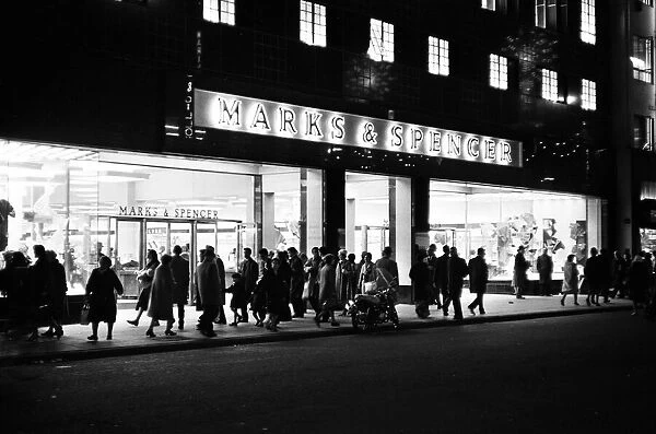 Marks and Spencer, Oxford Street, London. 8th December 1964