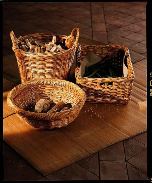 Framed Print : Marks and Spencer Wicker Baskets holding bread vegetables circa 1995 Framed Print : Marks and Spencer Wicker Baskets holding bread vegetables circa 1995