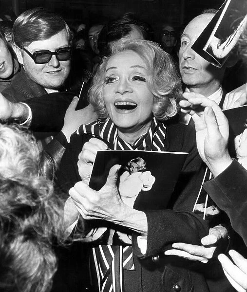 Marlene Dietrich at the Alexandra Theatre, Birmingham. 14th May 1973