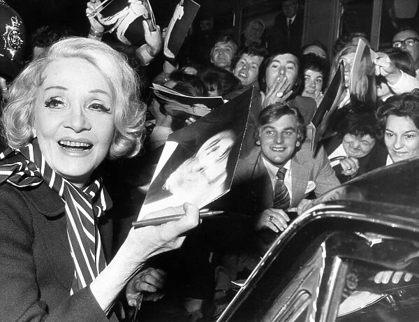 Marlene Dietrich at the Alexandra Theatre, Birmingham. 14th May 1973
