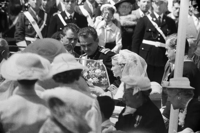 Framed Print : The marriage of Grace Kelly to Prince Rainier III, 1956. 19th April 1956