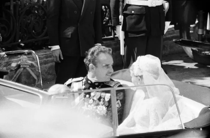 Framed Print : The marriage of Grace Kelly to Prince Rainier III, 1956. 19th April 1956 Framed Print : The marriage of Grace Kelly to Prince Rainier III, 1956. 19th April 1956