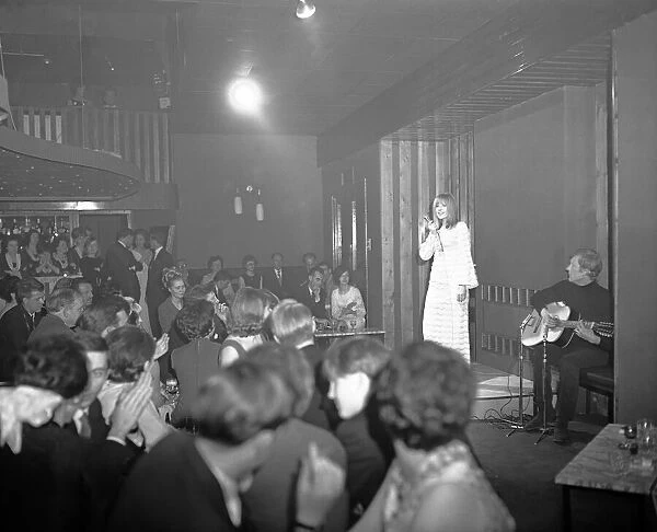 Marrianne Faithful seen here making her debut cabaret appearance at the Blue Nile Club