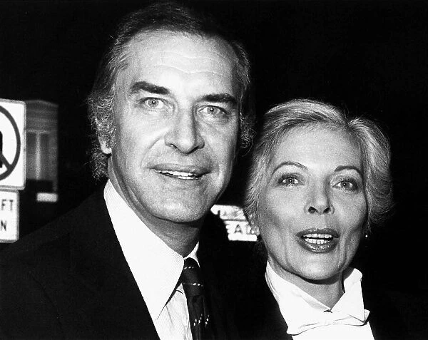 Martin Landau film actor with wife Barbara Bain 1979