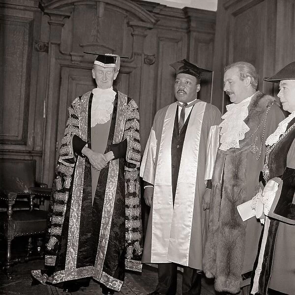 Martin Luther King November 1967, getting a honorary degree at Newcastle University