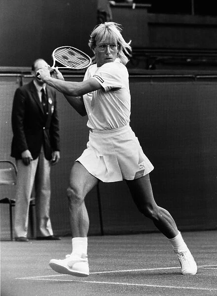Martina Navratilova competing in the 1985 Wimbledon Championships