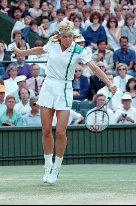 Framed Print : Martina Navratilova during her Ladies Singles Final against Steffi Graf in 1988