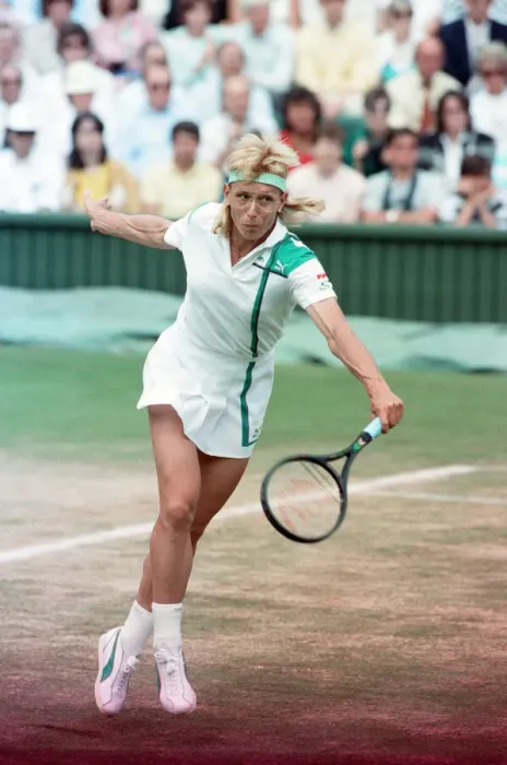 Framed Print : Martina Navratilova during her Ladies Singles Final against Steffi Graf in 1988 Framed Print : Martina Navratilova during her Ladies Singles Final against Steffi Graf in 1988
