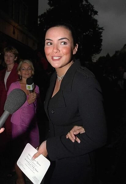 Martine McCutcheon actress July 1998 arriving at the 6th birthday party of Stickey