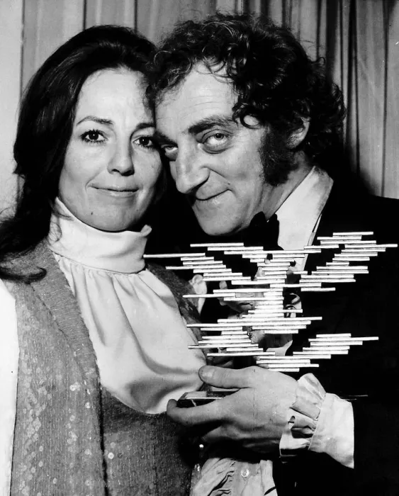Framed Print : Marty Feldman Comedian with his wife Lauretta at the 1968 Awards of the Guild of