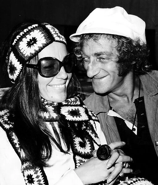 Marty Feldman Comedian with his wife Lauretta Feldman as they leave Heathrow for Los