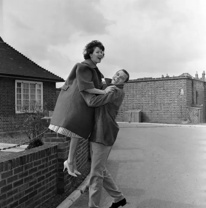 Framed Print : Marty Wilde and his wife Joyce at their flat in Chiswick, London. 21st April 1960 Framed Print : Marty Wilde and his wife Joyce at their flat in Chiswick, London. 21st April 1960
