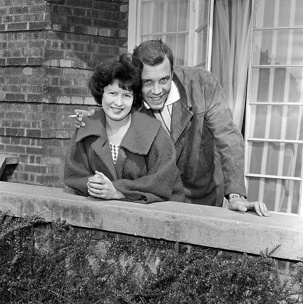 Marty Wilde and his wife Joyce at their flat in Chiswick, London. 21st April 1960