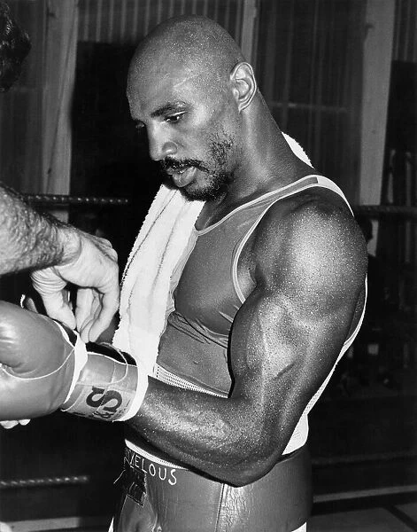 Marvin Hagler cultivates a hostile image but he is also a beautifully balanced boxer