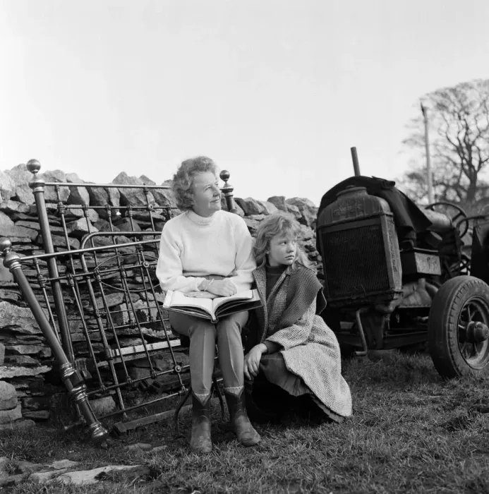 Framed Print : Mary Hayley Bell and her daughter Hayley Mills pictured out in the sun at Downham Framed Print : Mary Hayley Bell and her daughter Hayley Mills pictured out in the sun at Downham