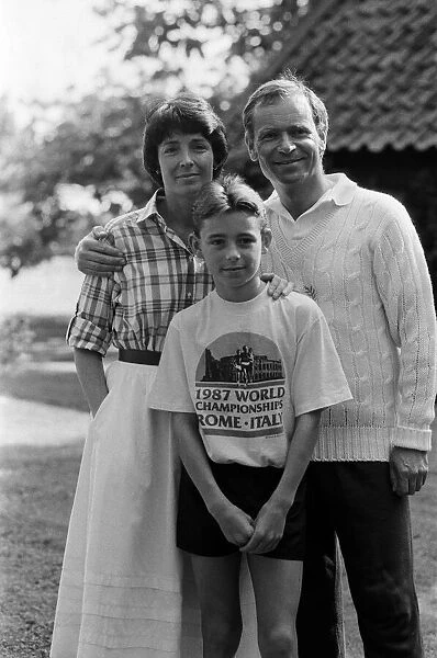 Mary and Jeffrey Archer with their son James. Pictured the day after the award of a