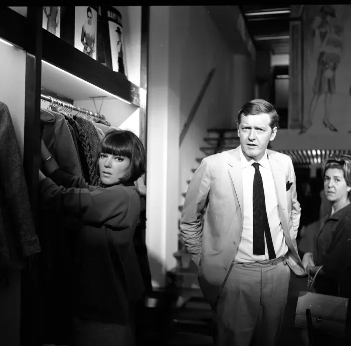 Framed Print : Mary Quant, fashion designer and expert, pictured with her husband Alexander Framed Print : Mary Quant, fashion designer and expert, pictured with her husband Alexander