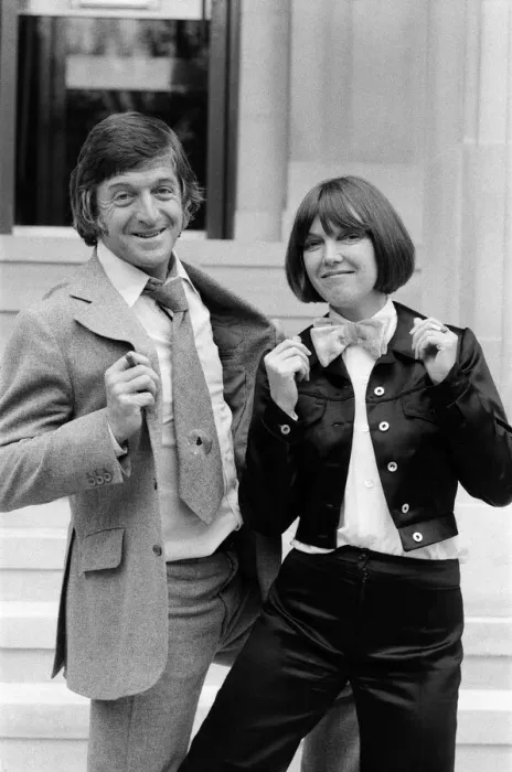 Framed Print : Mary Quant launched her new range of neckwear at the Savoy Hotel in London