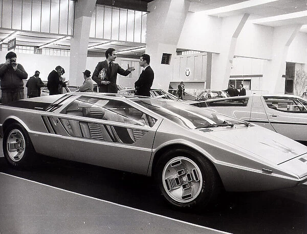 Maserati Boomerang sports car at the Geneva Motor Show. It was designed by