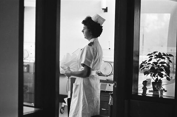 Maternity hospital at Wythenshawe, Manchester. November 1965