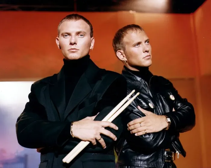 Framed Print : Matt and Luke Goss Bros pop group 1991 Framed Print : Matt and Luke Goss Bros pop group 1991