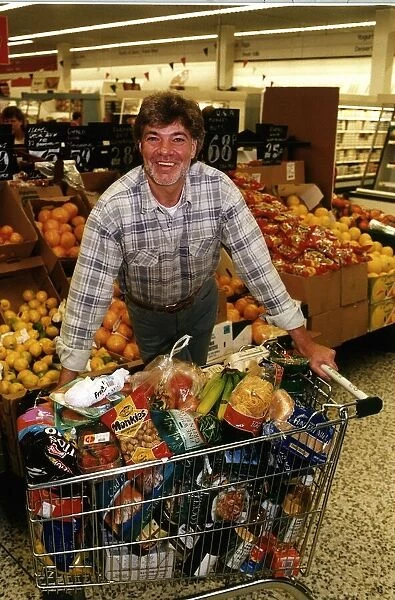 Matthew Kelly TV Presenter with food shopping