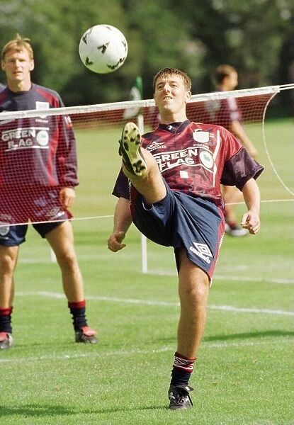 Matthew Le Tissier Southampton striker during training with the England squad at Bisham