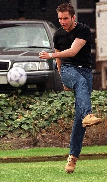 Matthew Marsden demonstrates his ball skills April 1997