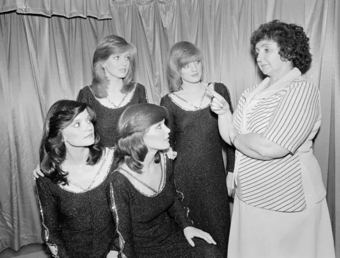 Framed Print : Maureen Nolan mother of the Nolan sisters seen here with the girls during the girls tour Framed Print : Maureen Nolan mother of the Nolan sisters seen here with the girls during the girls tour