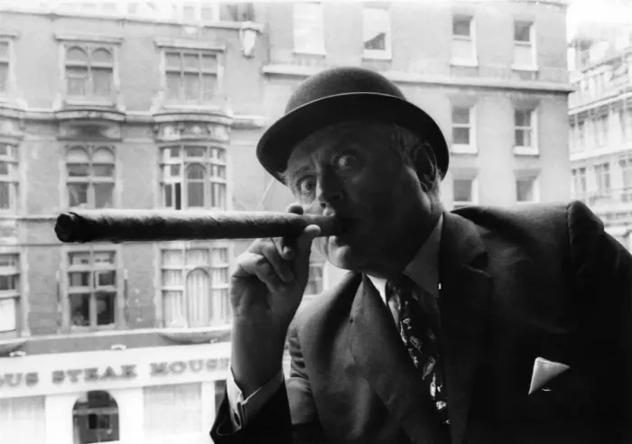 Framed Print : Maurice C. Dreicer has broken the Ostentation Barrier. How can a man who smokes a 22in Framed Print : Maurice C. Dreicer has broken the Ostentation Barrier. How can a man who smokes a 22in