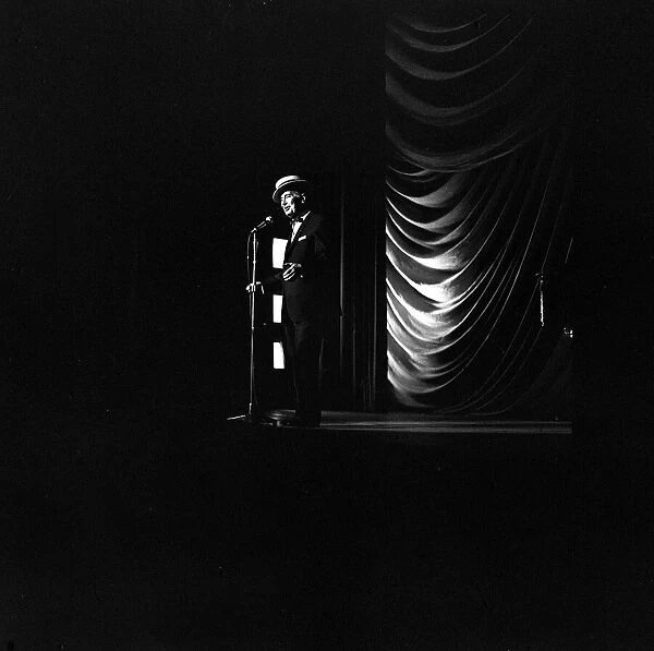 Maurice Chevalier Actor - Feb 1968 on stage at The Manchester Odeon