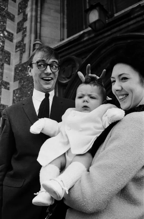 Framed Print : Maxwell, the son of Roy Hudd and his wife Ann, is christened at Croydon Parish Church Framed Print : Maxwell, the son of Roy Hudd and his wife Ann, is christened at Croydon Parish Church