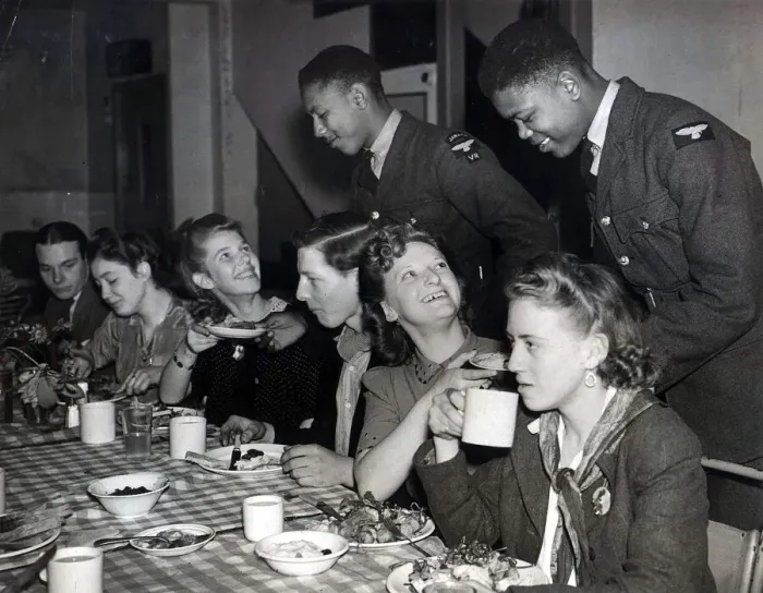 Framed Print : May 1944 WW2 Soldiers from the Jamaican Army Pictured during a social evening as they