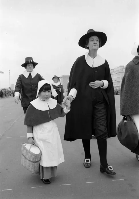 Framed Print : Mayflower May 1970 - Women and children dressed as pilgrims Framed Print : Mayflower May 1970 - Women and children dressed as pilgrims