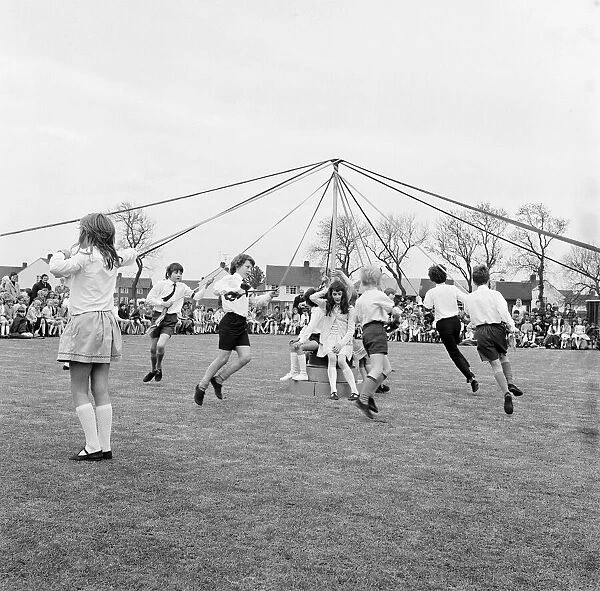 Maypole Dancing, Roseworth, Stockton-on-Tees, England, Circa May 1972