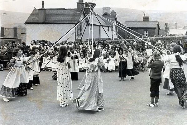 Maypole, somewhere in Wales. 14th May 1976