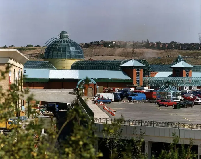 Framed Print : Meadowhall Dome Leisure Shopping Centre in Sheffield Yorkshire which has eight main