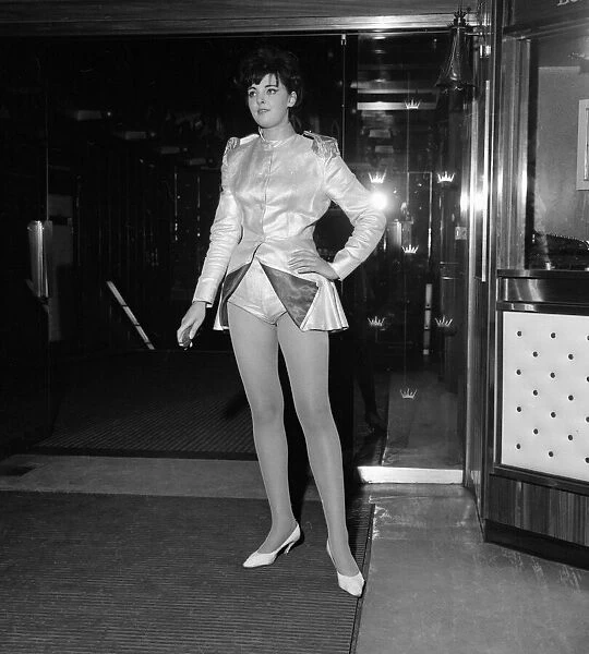 Mecca girl Frances Whitley at Leicester Square, Soho, London. 20th June 1963