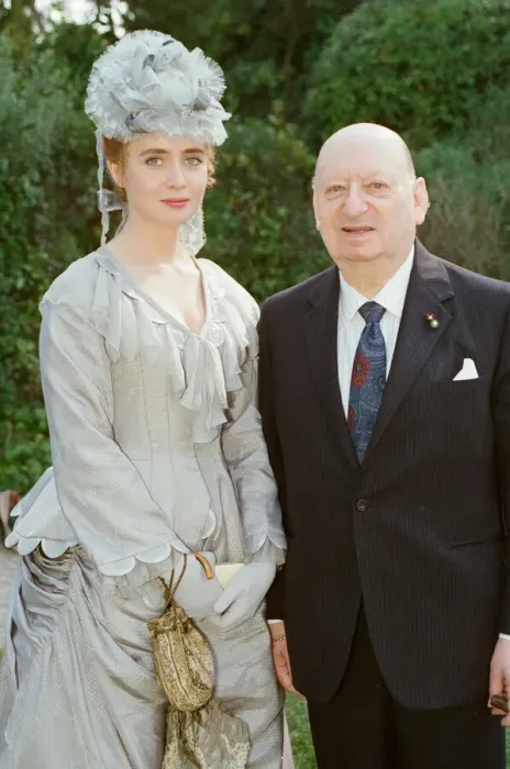 Framed Print : Media Mogul Lew Grade with actress Lysette Anthony in Monte Carlo