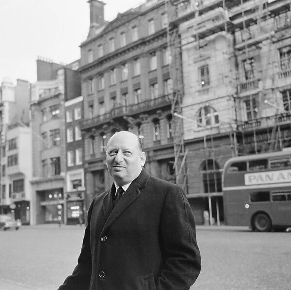 Media Mogul Lew Grade outside the law courts in London after giving evidence in the Emile