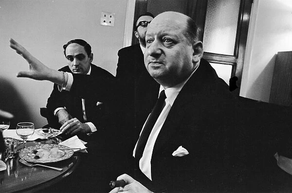 Media Mogul Lord Lew Grade at a dinner party. 24th January 1967
