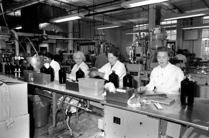 Framed Print : Medical Research: A famous medicine manufacturers are working at full blast to cope with Framed Print : Medical Research: A famous medicine manufacturers are working at full blast to cope with