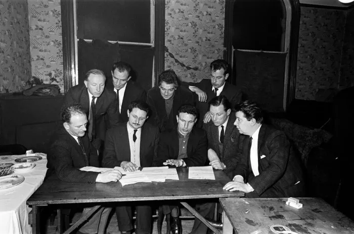 Framed Print : A meeting takes place at Highgate United F. C. 27th February 1967 Framed Print : A meeting takes place at Highgate United F. C. 27th February 1967