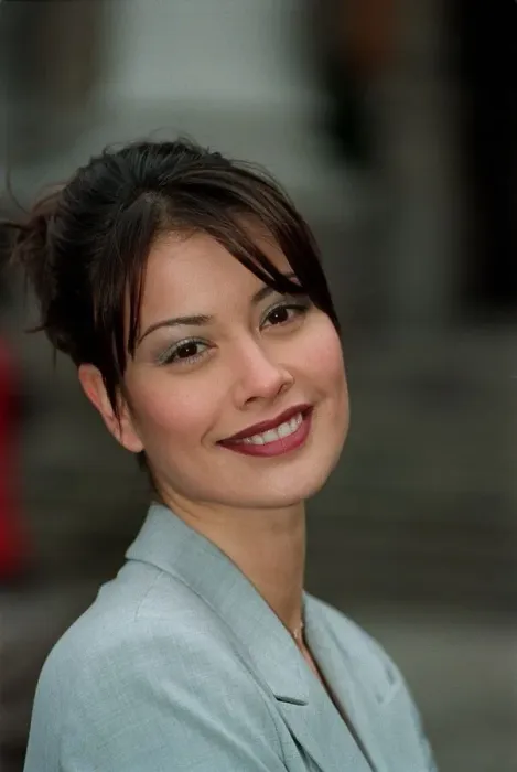 Framed Print : Melanie Sykes Actress  /  Model January 98 Modelling an outfit from the winner of