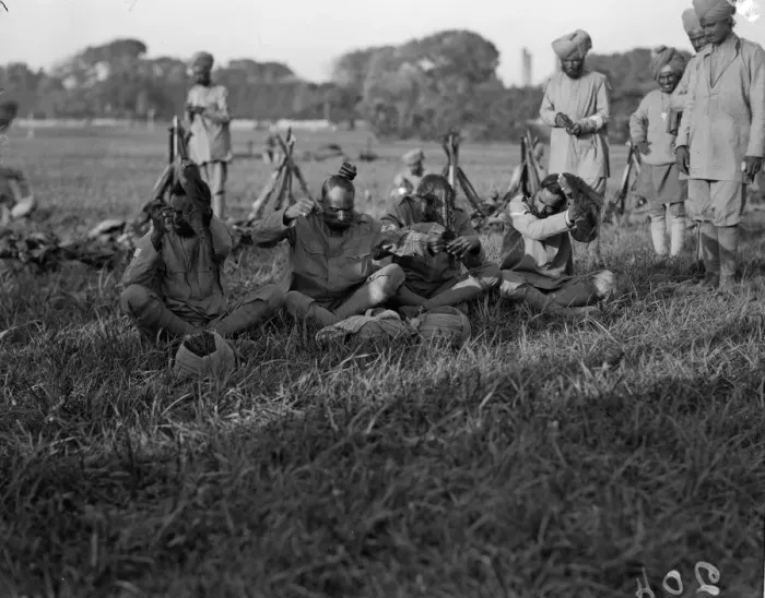 Framed Print : Members of the 15th Ludhiana Sikhs and 47th Sikhs regiments part of the 3rd Lahore Framed Print : Members of the 15th Ludhiana Sikhs and 47th Sikhs regiments part of the 3rd Lahore