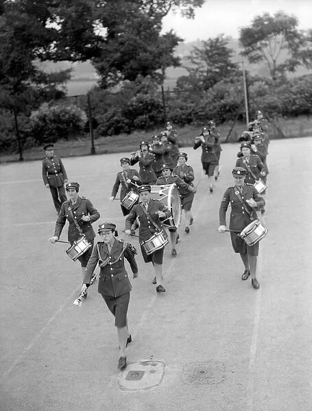 Members of the ATS Band Marching during WW2 - 1941 Women doing mens jobs during