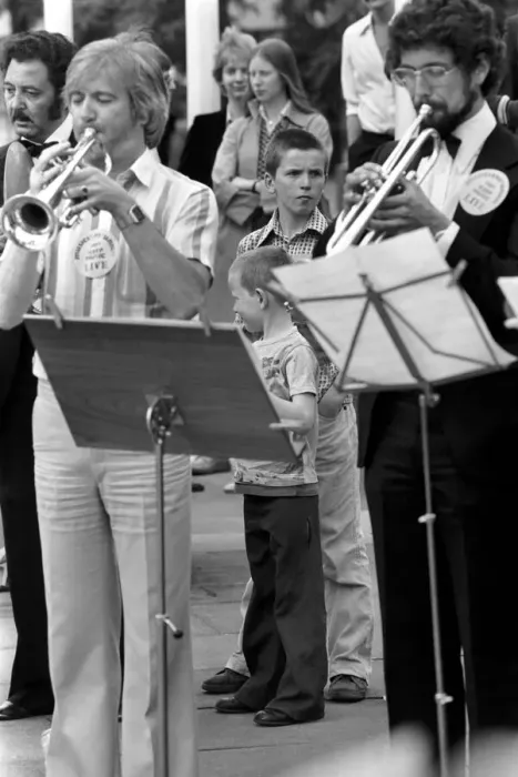 Framed Print : Members of the BBC Concert Orchestra perform for members of the public who were not able