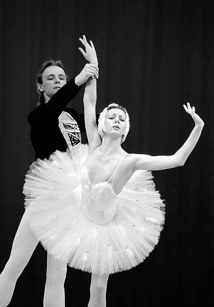 Members of the Bolshoi Ballet Acadamy perform on stage at Sadlers Wells at the end