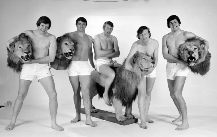 Framed Print : Members of the British Lions rugby union team about to tour New Zealand for test matches
