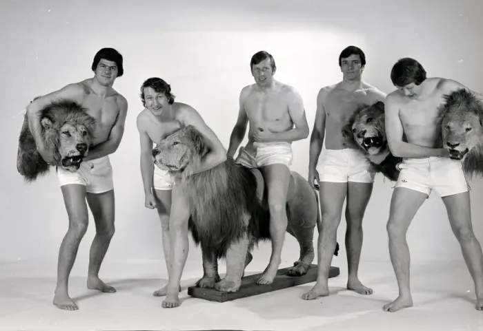 Framed Print : Members of the British Lions rugby union team about to tour New Zealand for test matches Framed Print : Members of the British Lions rugby union team about to tour New Zealand for test matches